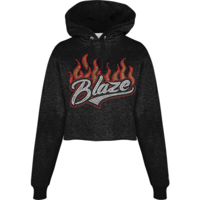 Blaze with Superior Sleeve - Powerblend® Fleece Cropped Hoodie Thumbnail