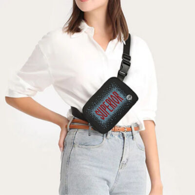 Red Superior with Blue Scatter - Everywhere Belt Bag (LuLu Dupe) Thumbnail