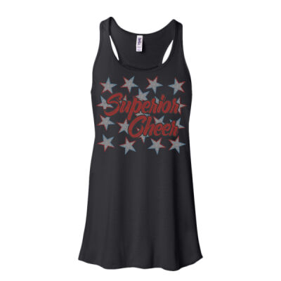 Superior Cheer with Stars - Women's Flowy Racerback Tank Thumbnail
