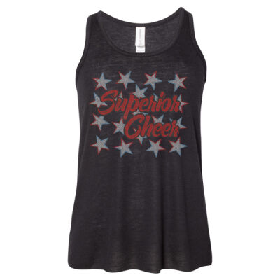 Superior Cheer with Stars - Youth Flowy Racerback Tank - Youth Flowy Racerback Tank Thumbnail