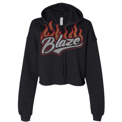 Blaze with Superior Sleeve - Women's Crop Fleece Hoodie Sweatshirt Thumbnail