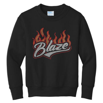 Blaze with Superior Sleeve - Youth Core Fleece Crewneck Sweatshirt Thumbnail