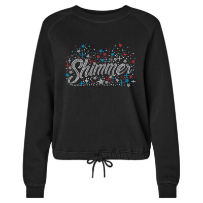 Shimmer - Women's Relaxed 3-End Boxy Fleece Crewneck Sweatshirt Thumbnail