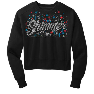 Shimmer with Superior Sleeve - Women's Perfect Weight ® Fleece Cropped Crew Thumbnail