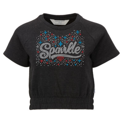 Sparkle - Women's French Terry Short Sleeve Cropped Crewneck Sweatshirt Thumbnail