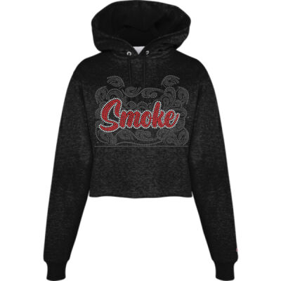 Smoke with Superior Sleeve - Powerblend® Fleece Cropped Hoodie Thumbnail