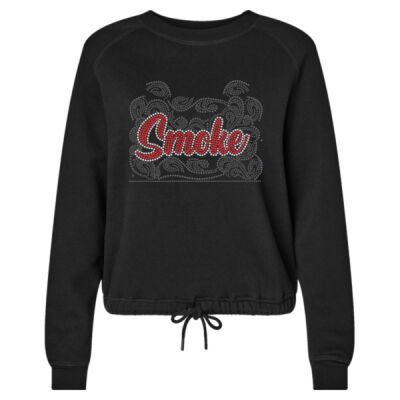 Smoke - Women's Relaxed 3-End Boxy Fleece Crewneck Sweatshirt Thumbnail