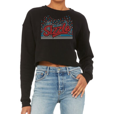 Sizzle with Superior Sleeve - Women's Crop Fleece Crewneck Sweatshirt Thumbnail