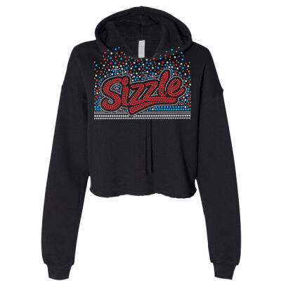 Sizzle with Superior Sleeve - Women's Crop Fleece Hoodie Sweatshirt Thumbnail