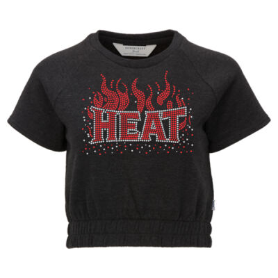 Heat - Women's French Terry Short Sleeve Cropped Crewneck Sweatshirt Thumbnail