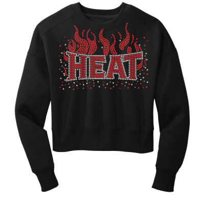 Heat with Superior Sleeve - Women's Perfect Weight ® Fleece Cropped Crew Thumbnail
