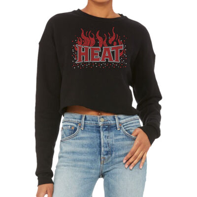 Heat with Superior Sleeve - Women's Crop Fleece Crewneck Sweatshirt Thumbnail