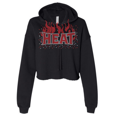 Heat with Superior Sleeve - Women's Crop Fleece Hoodie Sweatshirt Thumbnail