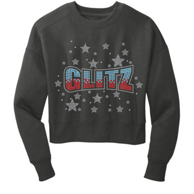 Glitz with Superior Sleeve - Women's Perfect Weight ® Fleece Cropped Crew Thumbnail