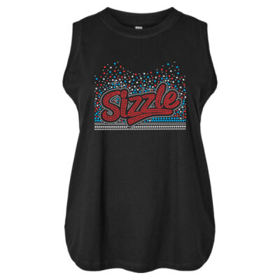 Sizzle  - Women's Curvy Relaxed Fine Jersey Tank Thumbnail