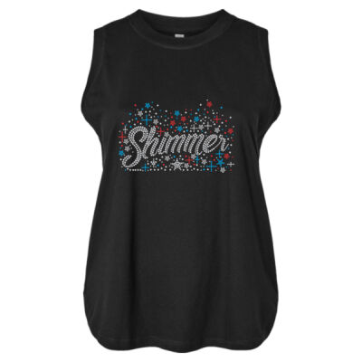 Shimmer - Women's Curvy Relaxed Fine Jersey Tank Thumbnail