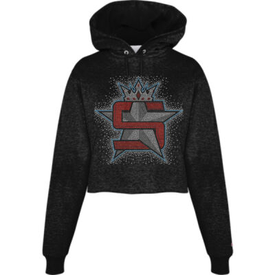 Crop Hoodie with Superior Cheer with AB Scatter with Superior Cheer Sleeves Thumbnail