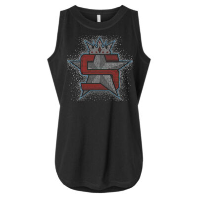 Superior Logo with AB Scatter - Women's Relaxed Fine Jersey Tank Thumbnail
