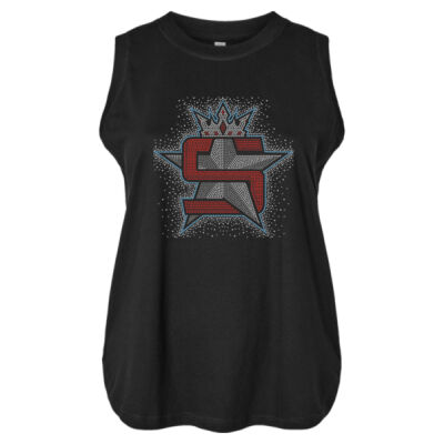 Superior Logo with AB Scatter - Women's Curvy Relaxed Fine Jersey Tank Thumbnail