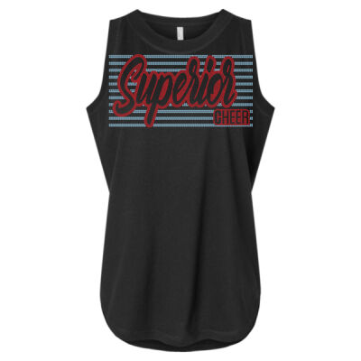 Superior Cheer Stripes - Women's Relaxed Fine Jersey Tank Thumbnail