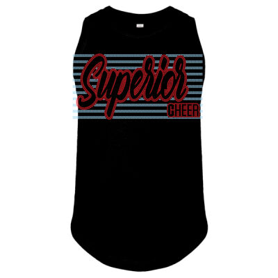 Superior Cheer Stripes - Girls' Relaxed Fine Jersey Tank Thumbnail
