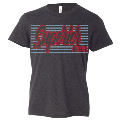 Superior Cheer Stripes - Youth CVC Jersey Tee Thumbnail