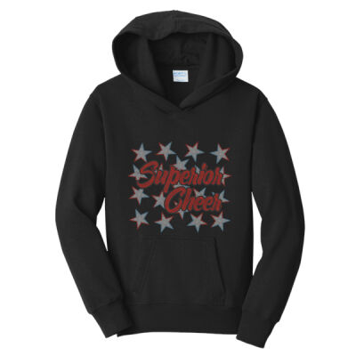 Superior Cheer with Stars - Youth Fan Favorite Fleece Pullover Hooded Sweatshirt Thumbnail