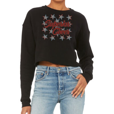 Superior Cheer with Stars - Women's Crop Fleece Crewneck Sweatshirt Thumbnail