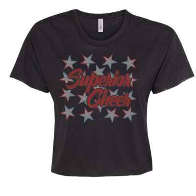 Superior Cheer with Stars - Women's Festival Crop Top Thumbnail