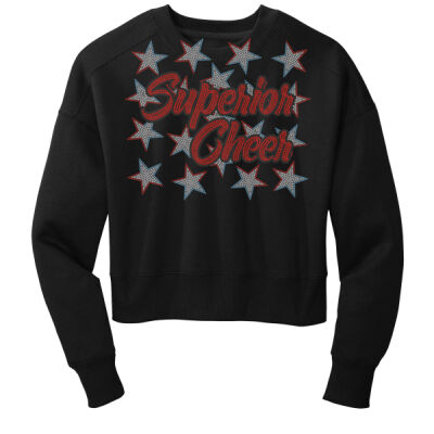 Superior Cheer with Stars - Women's Perfect Weight ® Fleece Cropped Crew Thumbnail
