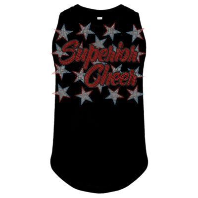 Superior Cheer with Stars - Girls' Relaxed Fine Jersey Tank Thumbnail