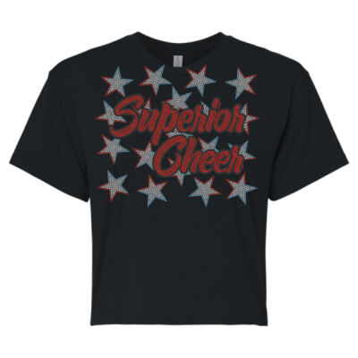 Superior Cheer with Stars - Girls Crop Top Thumbnail