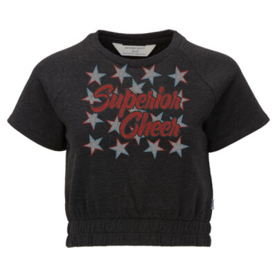 Superior Cheer with Stars - Women's French Terry Short Sleeve Cropped Crewneck Sweatshirt Thumbnail