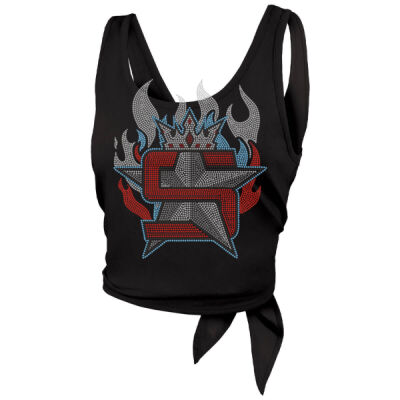 Superior Logo with Flames - Crop Tie-Back Tank Thumbnail