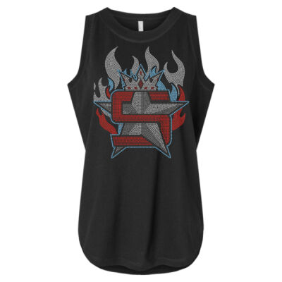 Superior Logo with Flames - Women's Relaxed Fine Jersey Tank Thumbnail