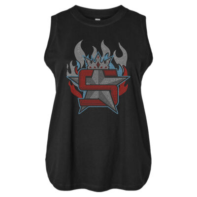 Superior Logo with Flames - Women's Curvy Relaxed Fine Jersey Tank Thumbnail