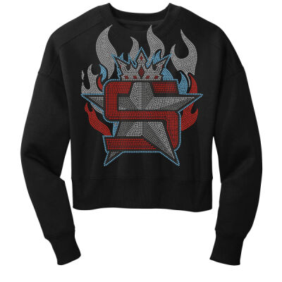 Superior Logo with Flames - Women's Perfect Weight ® Fleece Cropped Crew Thumbnail