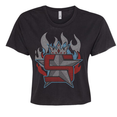Superior Logo with Flames - Women's Festival Crop Top Thumbnail
