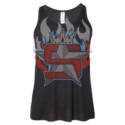 Superior Logo with Flames - Youth Flowy Racerback Tank Thumbnail