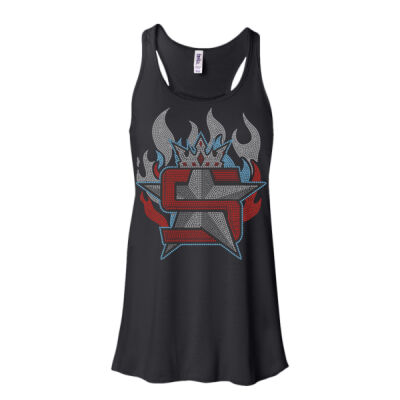 Superior Logo with Flames - Women's Flowy Racerback Tank Thumbnail