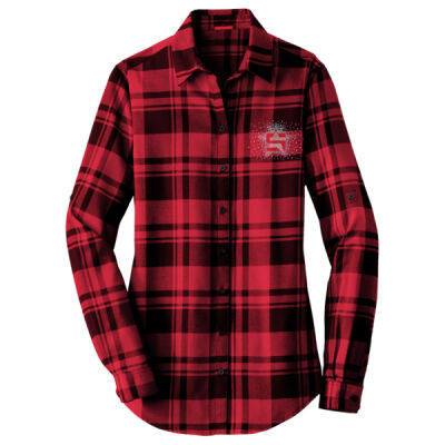 Superior Logo with AB Scatter - Women's Plaid Flannel Tunic Thumbnail