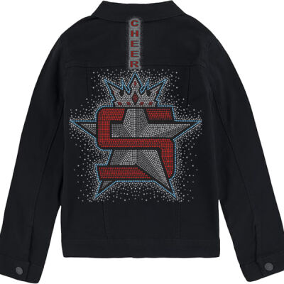 Superior Logo with Superior Cheer Sleeves - Girl's Basic Wash Denim Jacket Thumbnail